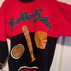 Milano Red and Black Crewneck Sweater